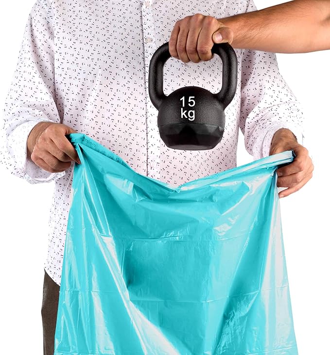 Relevo sacs poubelle avec poignées, très résistant 20 L, 15 pièces