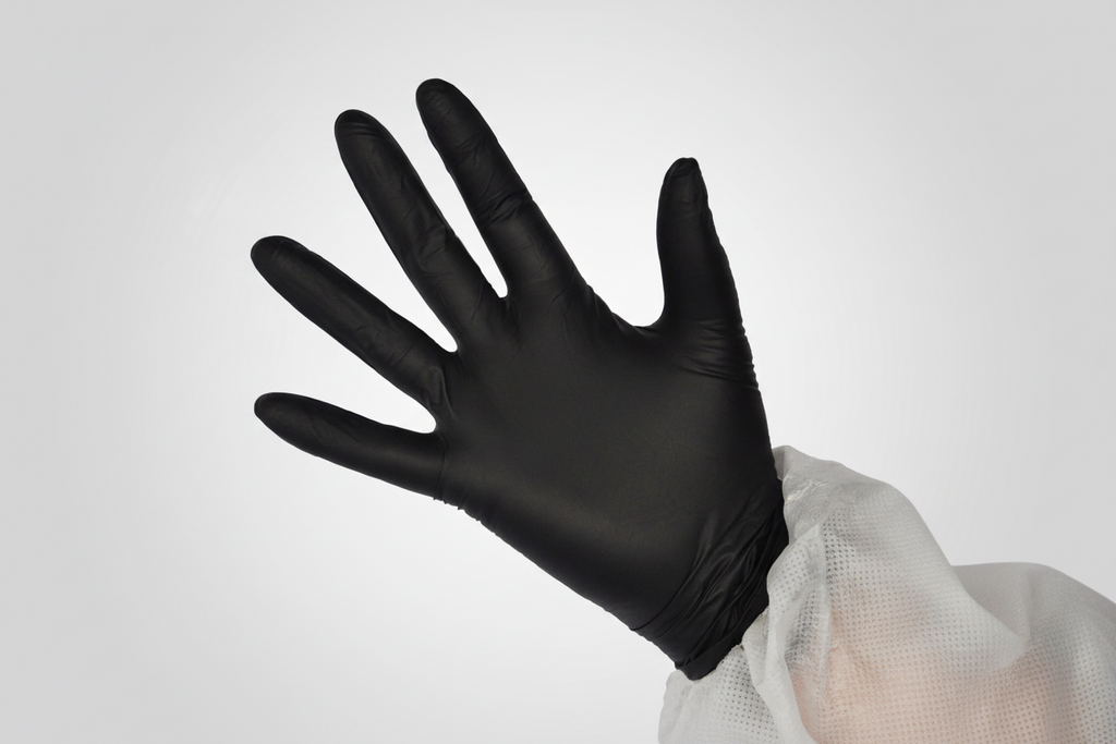 🧤 Gants Nitrile Noirs Non Poudrés – Usage Professionnel | Boîte 100 pièces