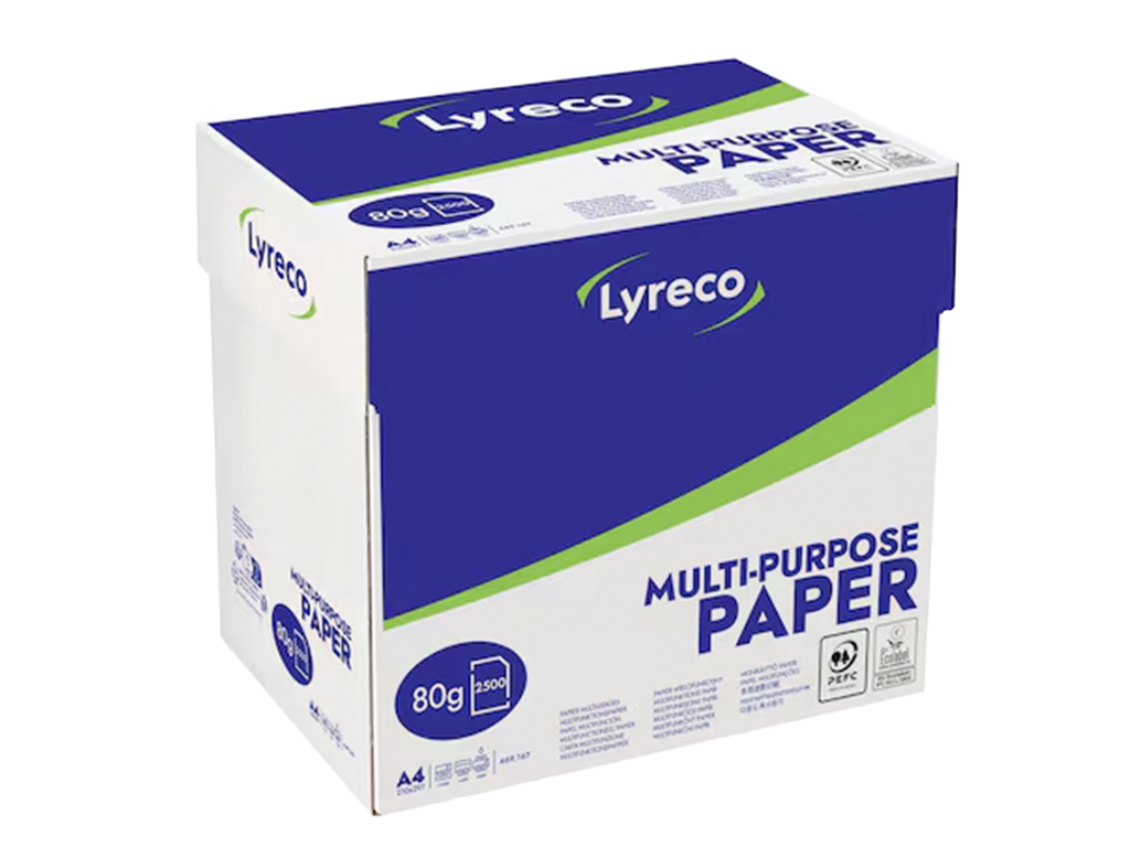 Papier blanc A4 Lyreco - multi-usages - 80 g - carton 2500 feuilles